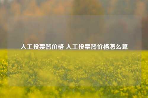 人工投票器价格 人工投票器价格怎么算