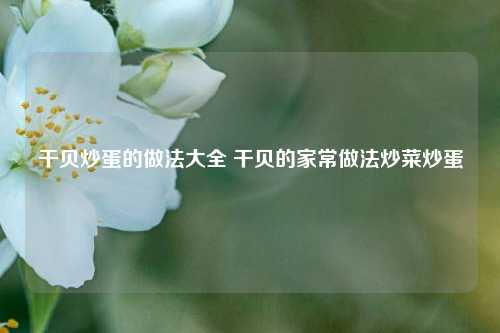 干贝炒蛋的做法大全 干贝的家常做法炒菜炒蛋